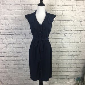 LAST CALL!! Max & Cleo Navy Ruffle Dress